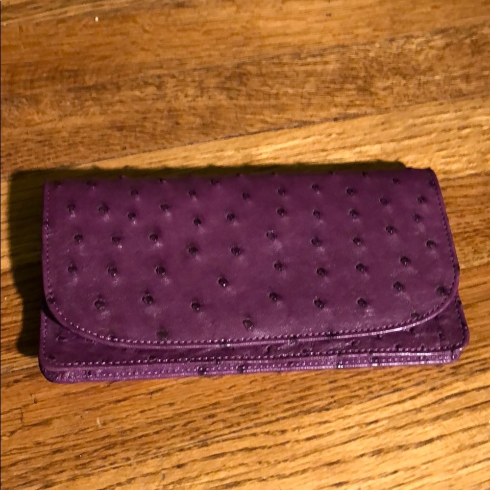 Genuine Ostrich Wallet in lavender